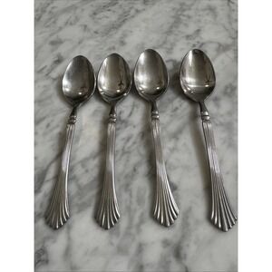 Rogers International "Cascade" Korea Set of 4 Teaspoons Stainless Flatware